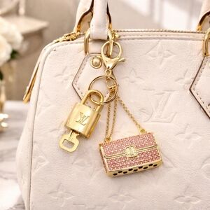 Authentic Louis Vuitton Lock & Key with unbranded Bagcharm, Keycharm, Keychain